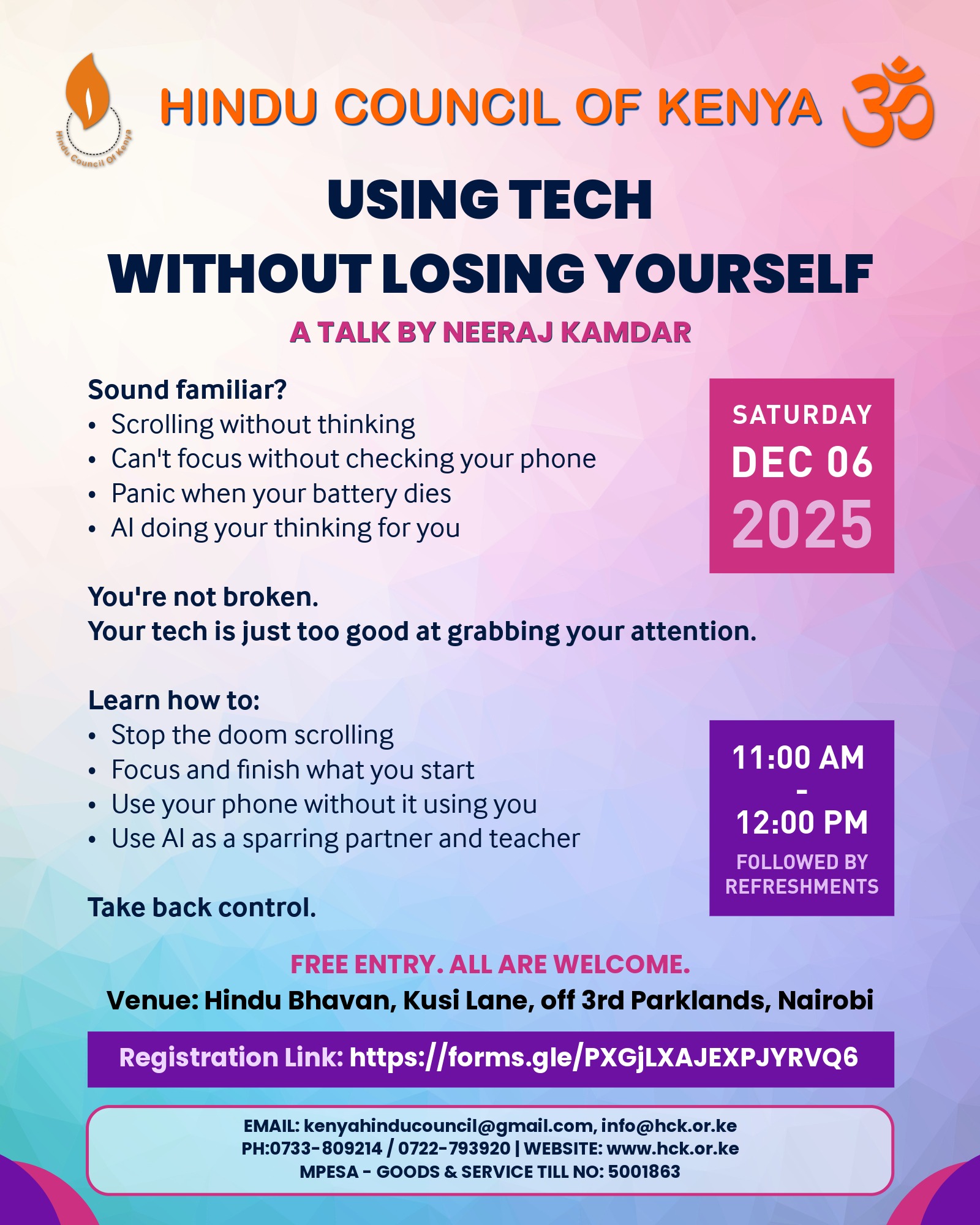 Using Tech Without Losing Yourself - Poster